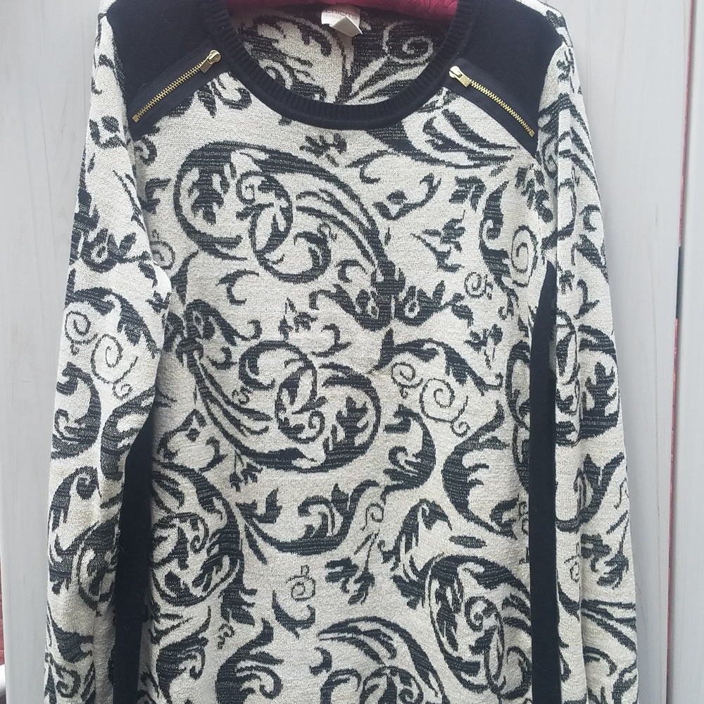 Chico's Sweater with Metallic Threads